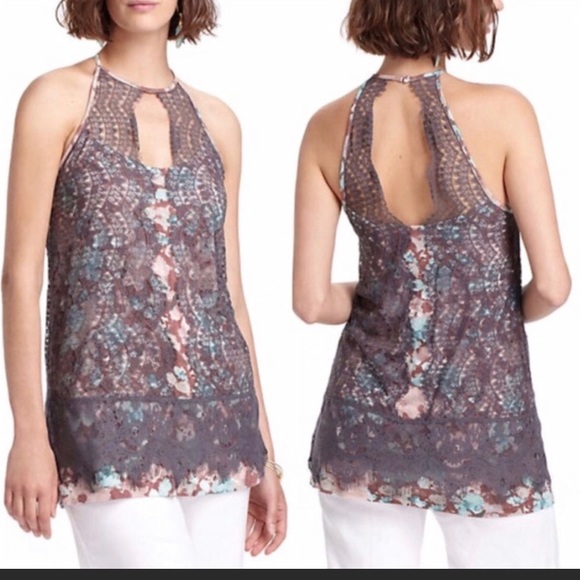 Anthropologie Postmark Sea Drift Tank - Picture 1 of 6
